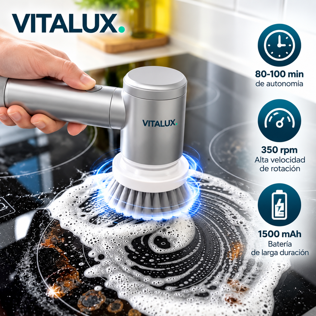VITALUX™ Cepillo Eléctrico de Limpieza 5 en 1