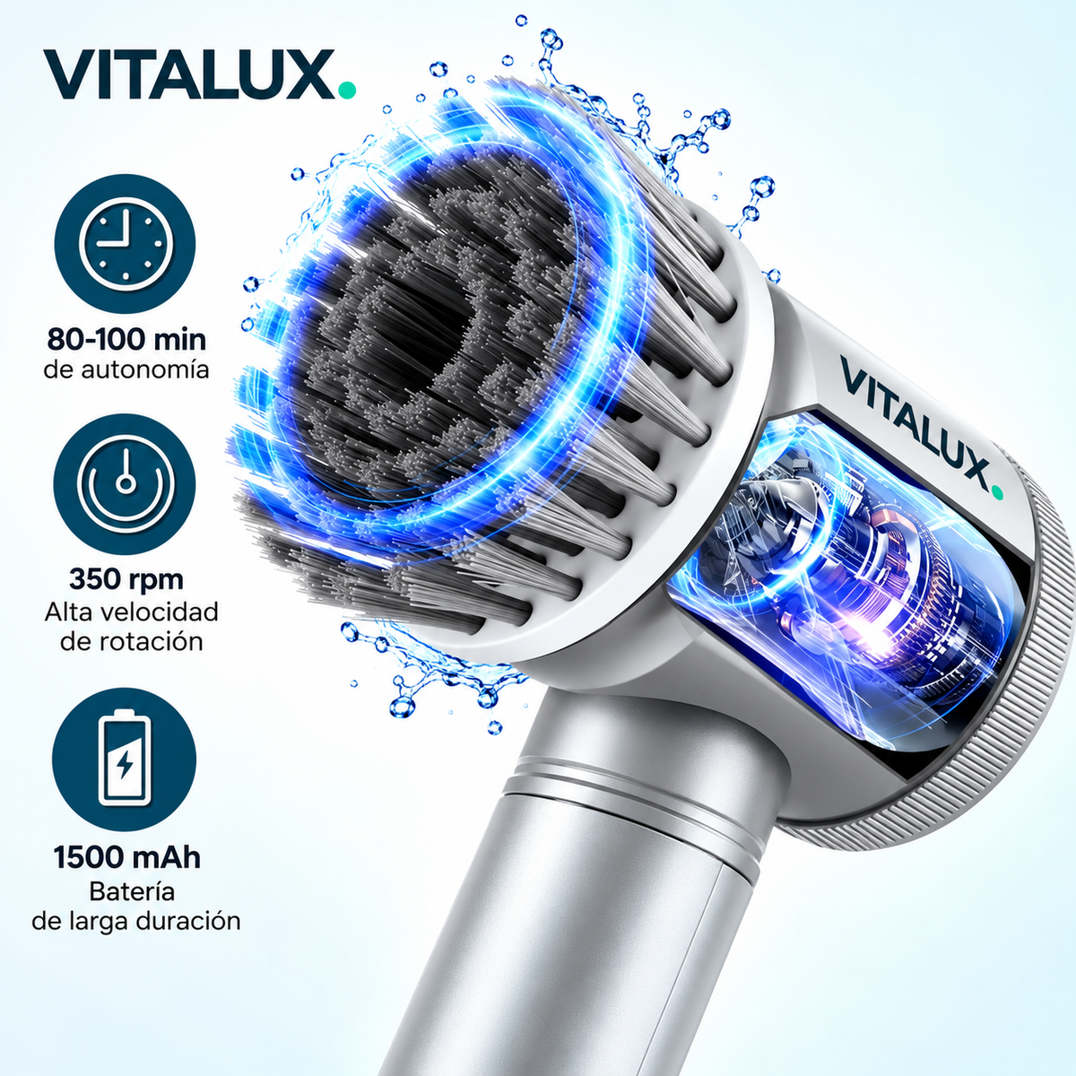 VITALUX™ Cepillo Eléctrico de Limpieza 5 en 1