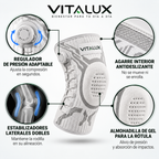 Rodillera Vitalux | Alivio inmediato, estabilidad durante todo el día y soporte ajustable