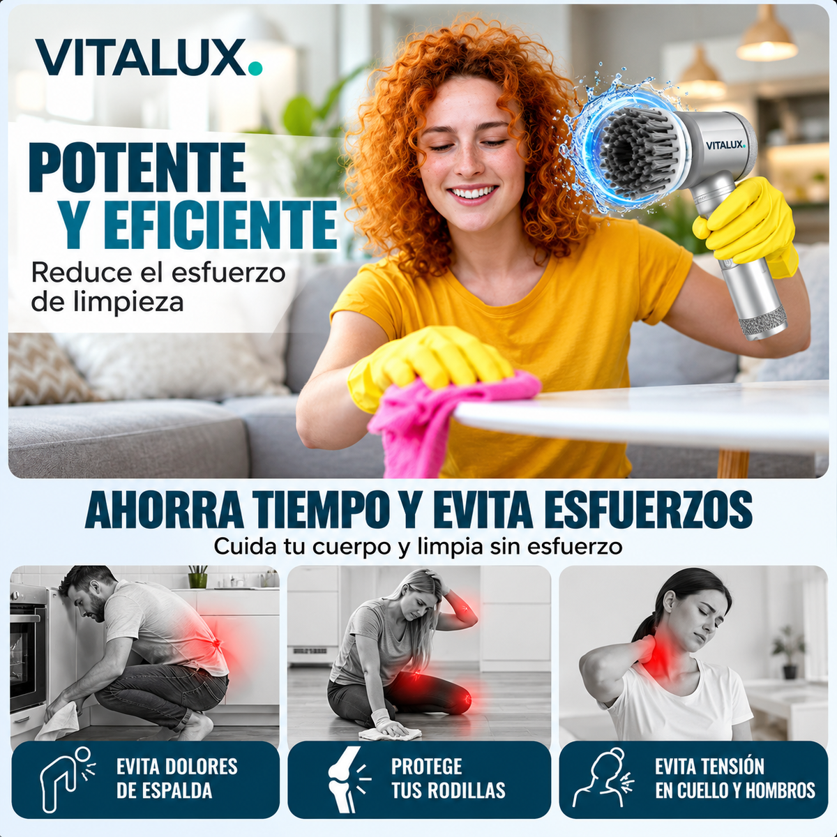 VITALUX™ Cepillo Eléctrico de Limpieza 5 en 1